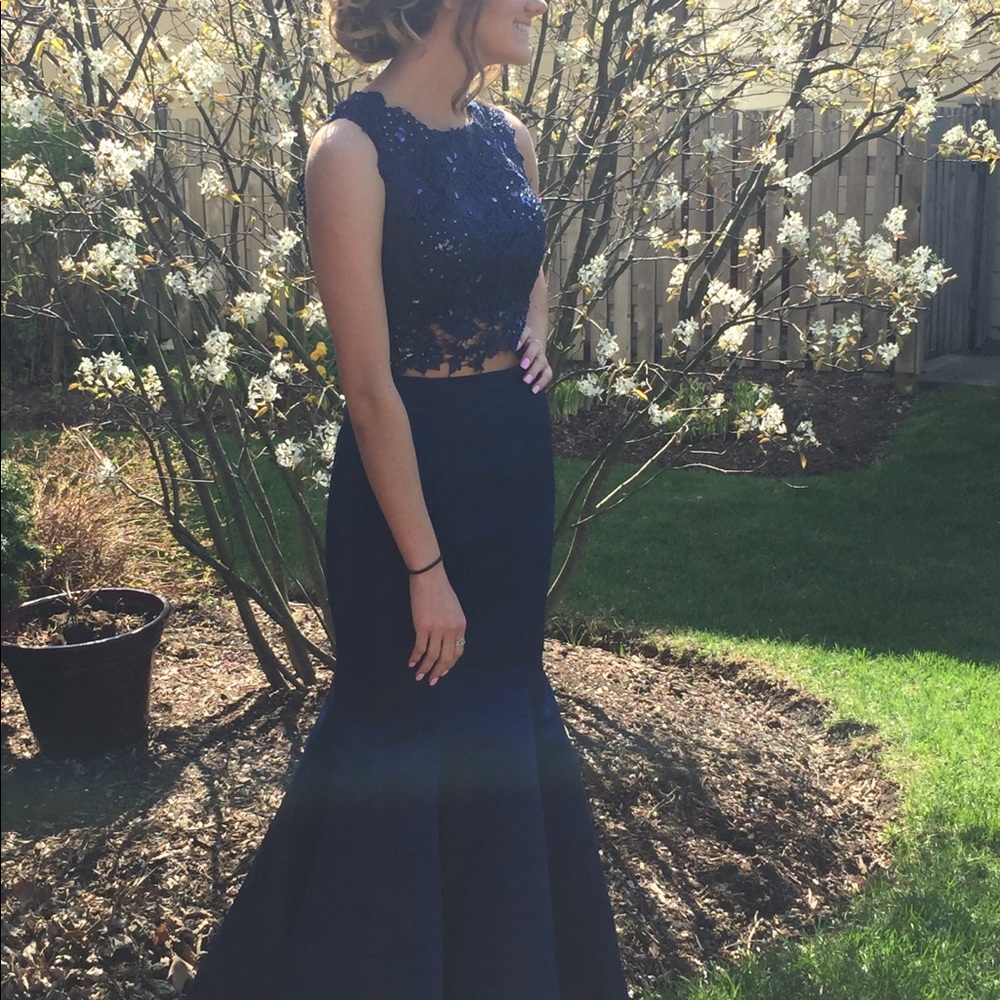 Two piece prom dress